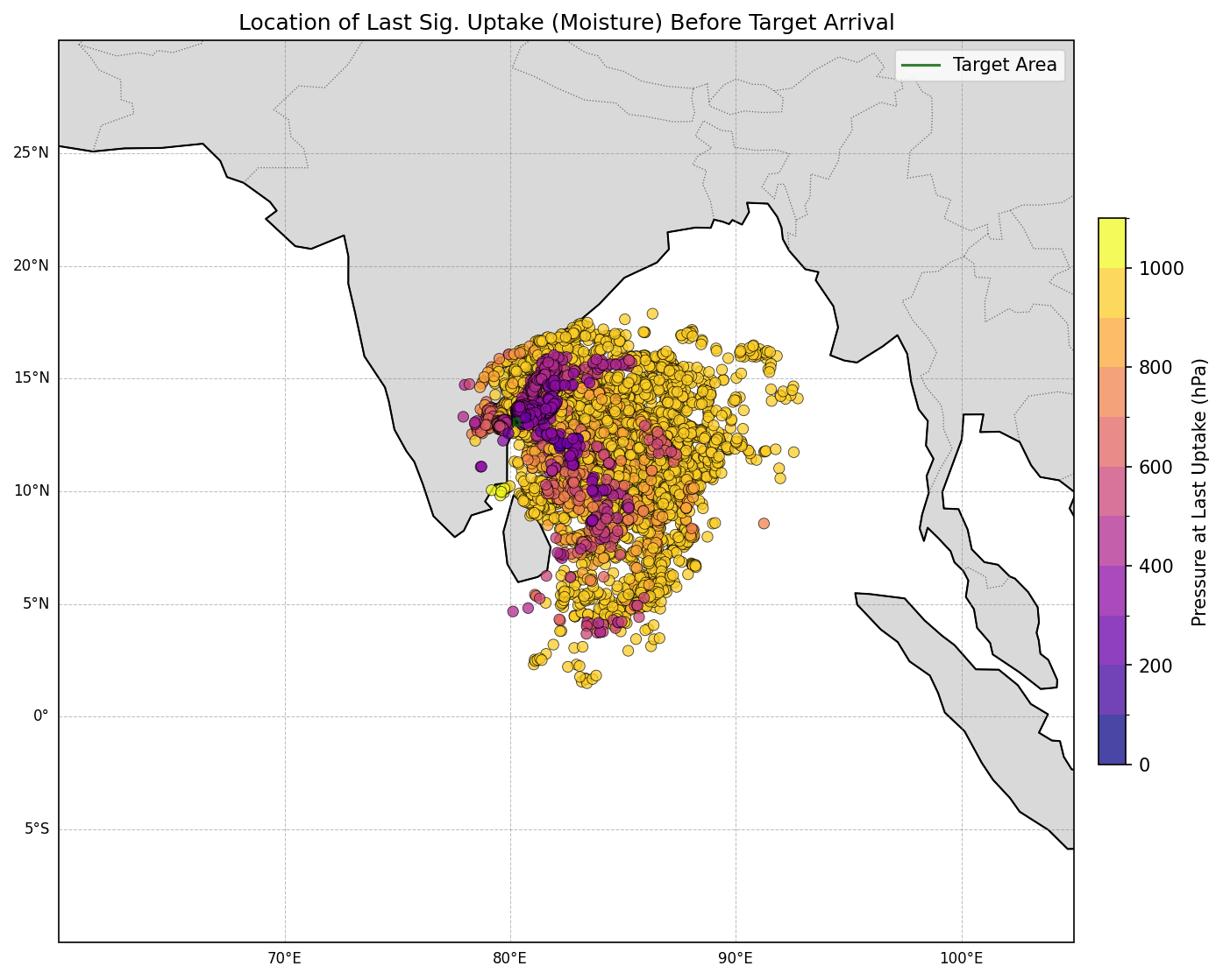 Map of Last Uptake Points